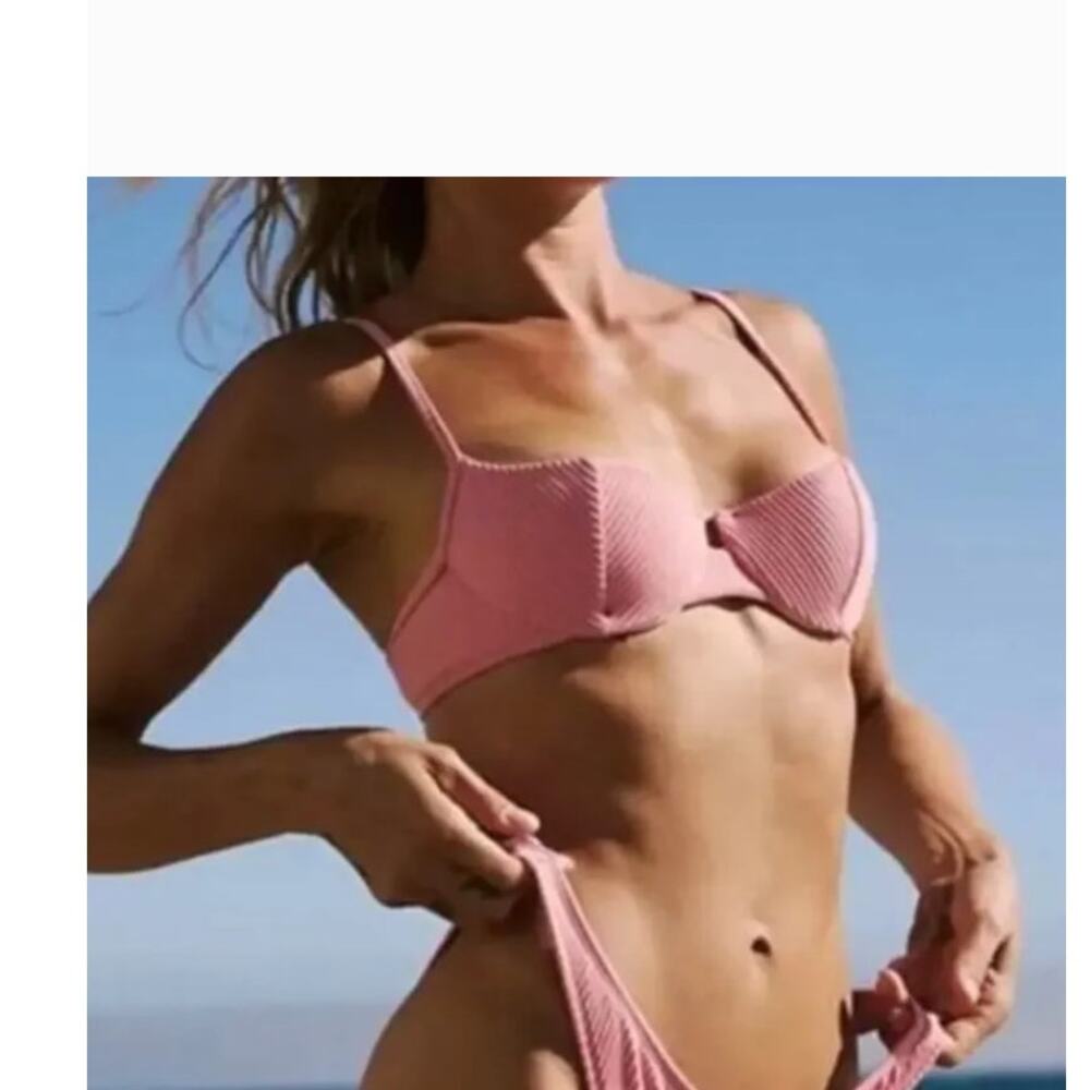 New! Peony Free People Panel Balconette Bikini Top, women size L